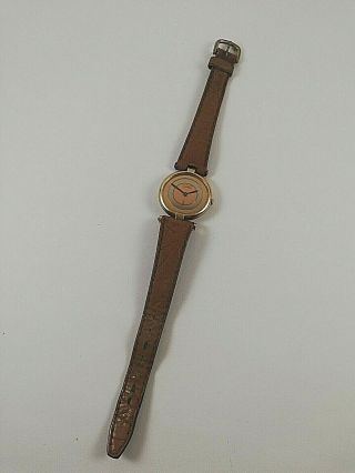 Vintage Must de CARTIER Paris 925 Argent Swiss Made Watch Plaque Or G 20M 5