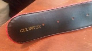 3 CELINE Paris Vintage Belts red,  black and white size 26 6