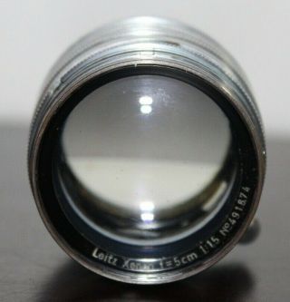 Rare Very Late Model Leica Xenon F=5cm 1:1.  5 Screw Mount Lens 4 Ring Last 137