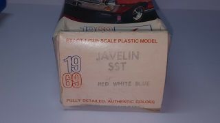 1/25 JO - HAN RARE AMC JAVELIN SST RED WHITE AND BLUE BOX PROMO CAR 3