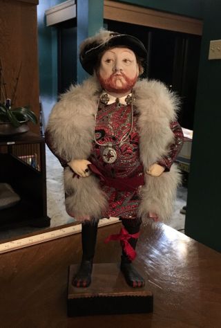 Vintage Colorado Artist Filis Coit Handmade Signed 2 King Henry Viii Doll