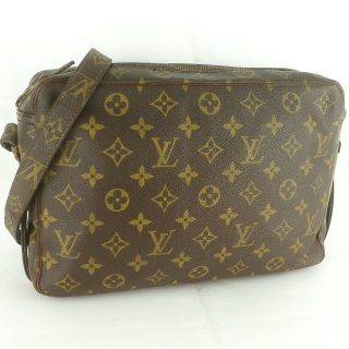 Auth Louis Vuitton Vintage Crossbody Shoulder Bag Purse Monogram Brown