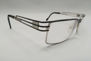 Vintage Cazal 9005 Rx Eyeglasses Frames 58[]17 - 135 Silver 914 Black A837