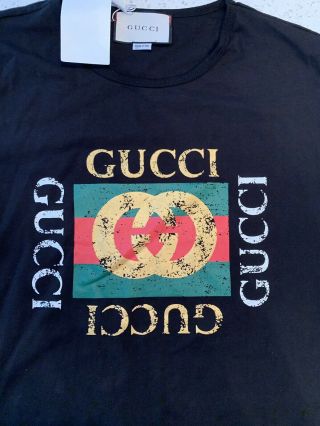 Gucci Washed Vintage T - Shirt Men 