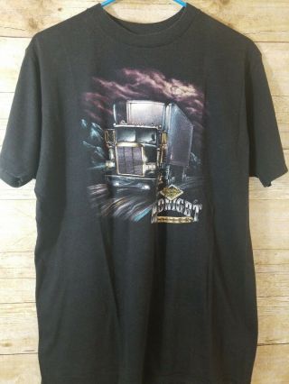 Vintage 3d Emblem Truckers Only Midnight Hauler Sturgis Tshirt Sz Xl