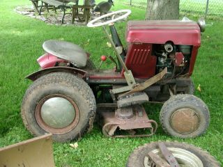 Vintage 1962 Bolens Husky 600 Tube Frame Tractor W/accessories & Parts