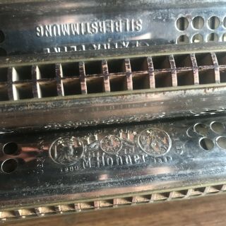 Rare Antique 1900 ' s HOHNER HARMONICA Sextet Six Sided Musical Horn Box 5