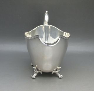 VINTAGE GOOD QUALITY HEAVY SOLID STERLING SILVER CREAM JUG 170g BIRMINGHAM 1924 2