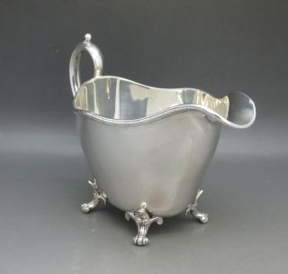 VINTAGE GOOD QUALITY HEAVY SOLID STERLING SILVER CREAM JUG 170g BIRMINGHAM 1924 3