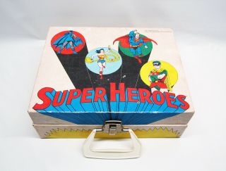 Vintage Dc Comics Heroes Record Player 1978 Superman,  Wonder Woman,  Batman