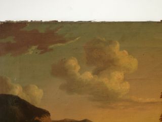 Fine Antique 18th Century Continental School Oil on Canvas - Travellers Landscape 5