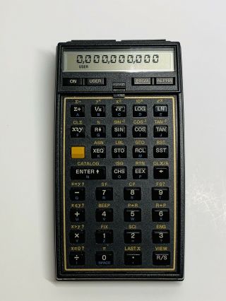 Vintage Programable Hp Calculator Hewlett - Packard 41 Cv.  With Leather Case,