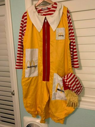 Ronald Mcdonald Vintage Costume Advertising Clown Suit Mcdonaldland Mcdonald 