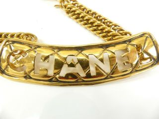 r1724 Auth CHANEL Vintage Gold Plated CC 31 Rue Cambon Paris Charm Chain Belt 6