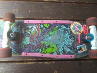 Vintage Santa Cruz Jason Jessee Neptune Shark Skateboard tracker Trucks slime 3