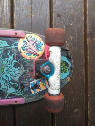 Vintage Santa Cruz Jason Jessee Neptune Shark Skateboard tracker Trucks slime 4