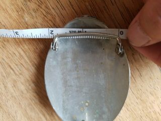 Vintage silver turquoise belt buckle 4