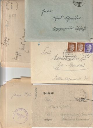 Translated Ww2 German Feldpost 5 Letters (b)