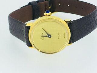 Vintage Ermex Ladies Gold Tone Quartz Wrist Watch Swiss Made (10504m)