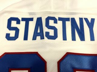 PETER STASTNY QUEBEC NORDIQUES CCM VINTAGE WHITE NHL JERSEY WITH TAGS 4