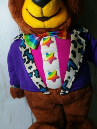 RARE 1990 ' s Lisa Frank Plush Hollywood Bear Top Hat 17 