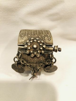 Antique Handmade Sterling Silver Rajasthani Indian Tribal Bracelet Rare