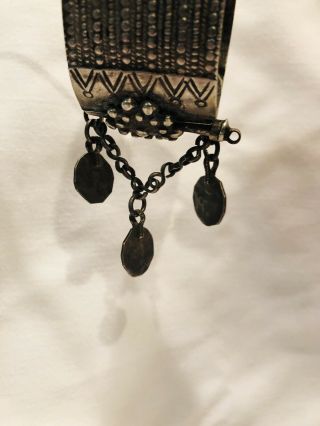 Antique Handmade Sterling Silver Rajasthani Indian Tribal Bracelet RARE 4