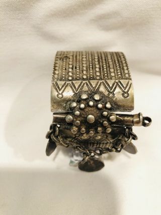 Antique Handmade Sterling Silver Rajasthani Indian Tribal Bracelet RARE 7