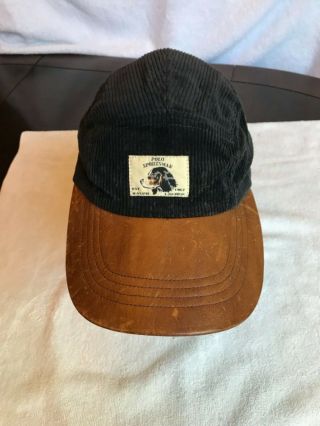 Vintage Polo Ralph Lauren Sportsmen Corduroy & Leather Longbill Hat