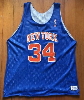 Charles Oakley Sand Knit Macgregor York Knicks Vintage Practice Jersey Large