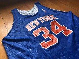 Charles Oakley Sand Knit MacGregor York Knicks Vintage Practice Jersey Large 3