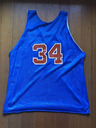 Charles Oakley Sand Knit MacGregor York Knicks Vintage Practice Jersey Large 7