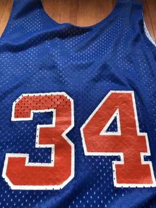 Charles Oakley Sand Knit MacGregor York Knicks Vintage Practice Jersey Large 8