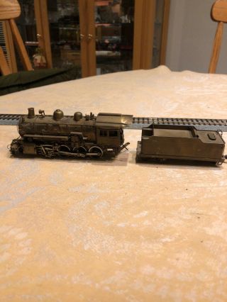 Vintage Ho Scale United Brass 2 - 8 - 0 Locomotive With Tender
