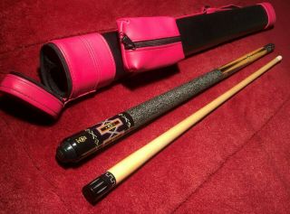 Vintage ' 95 McDermott EM6a Masterpiece Series Pool Cue w Giuseppe 1x1 Case 2