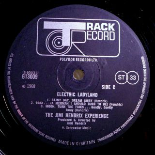 JIMI HENDRIX ELECTRIC LADYLAND ULTRA - RARE ORIG ' 68 UK TRACK 2LP SET w/BLUE PRINT 9