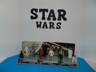 First 12 Vintage Kenner Star Wars Action Figures With Mail - Away Display Stand