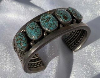 Kee Joe Benally Vintage Number 8 Mine Natural Turquoise Cuff 50 