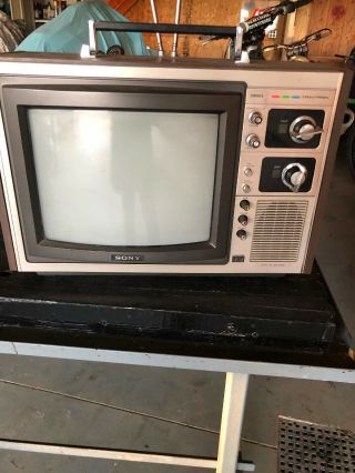 Rare Vintage 1970’s Sony Trinitron Kv - 1215 12 " Television Color Tv Portable