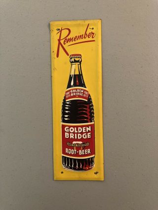Vintage Golden Bridge Rootbeer Metal Sign