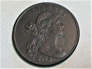 1803 Draped Bust Large Cent Penny 1c Ch/au Rare Us Coin.