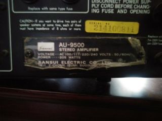 Vintage Sansui AU 9500 Integrated Stereo Amplifier 7