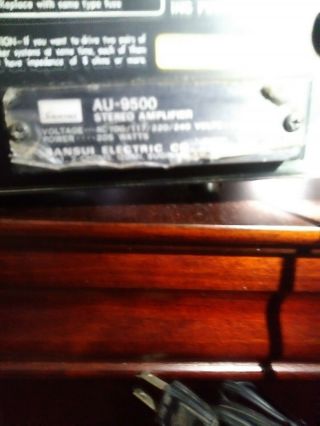 Vintage Sansui AU 9500 Integrated Stereo Amplifier 9