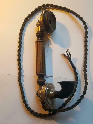 Rare Early Ericsson Deluxe Handset With Mouthpiece & Cord C1895