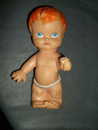 Vintage Dell Squeaky Doll Red Hair Blue Eyes