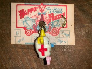 Vintage Rare Happo The Jolly Clown Puzzle Keychain Moc 1950s Rare Toy Figure It