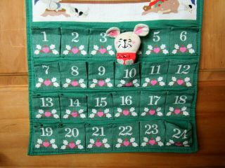 Vintage Avon 1987 Christmas Countdown Calendar Advent Calendar w/ Mouse Cute 6