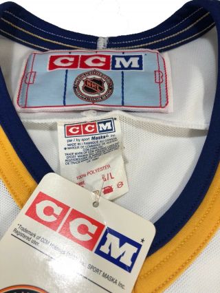 VINTAGE St.  Louis Blues White CCM NHL Hockey Jersey Men ' s Size L 1995 - 1997 3