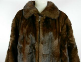 Furs by Richard - Donald Wilmington Del XL Mink Fur Jacket Coat Dark Brown Heavy 2