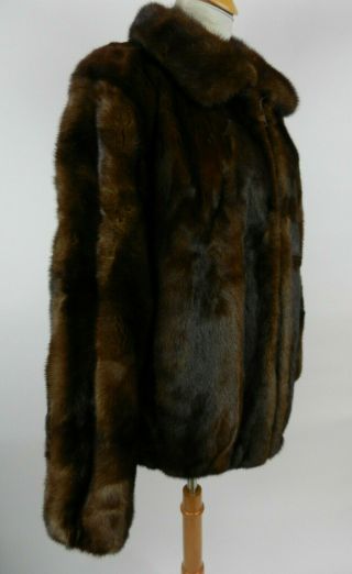 Furs by Richard - Donald Wilmington Del XL Mink Fur Jacket Coat Dark Brown Heavy 3